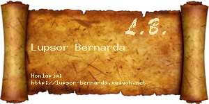 Lupsor Bernarda névjegykártya